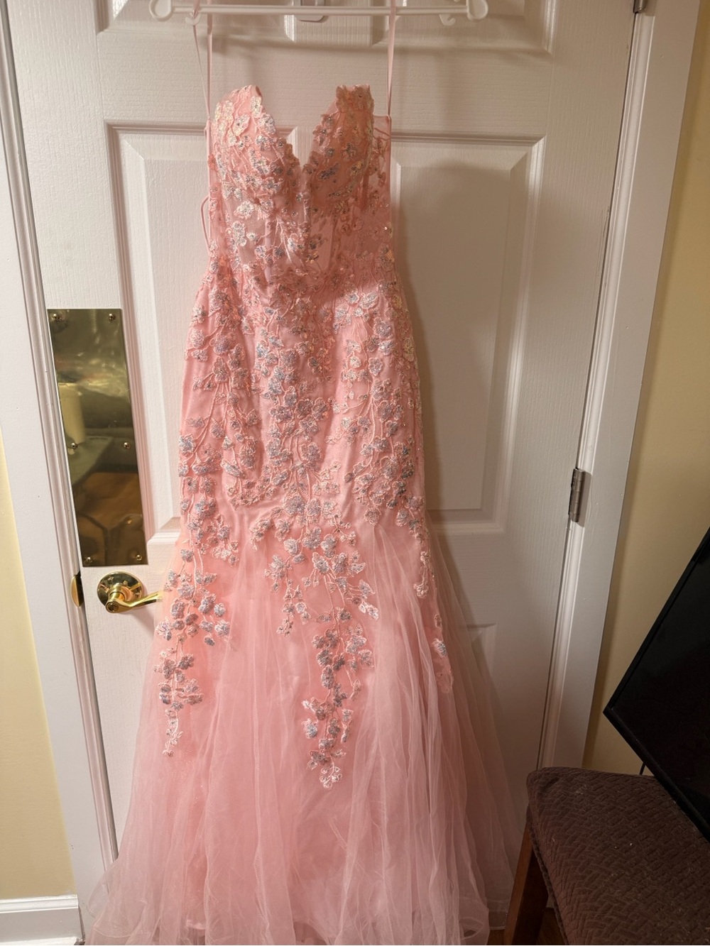 Fiesta Fashion Blush Pink Mermaid Prom Dress